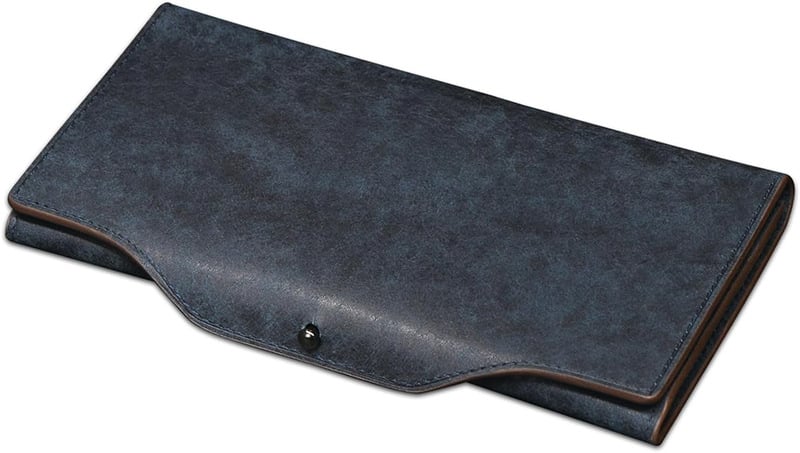 Mužská dlhá kožená peňaženka s japonským štýlom, prvotriedna hovädzia koža, veľká kapacita, viac kariet, mincovník