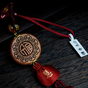 Μενταγιόν αυτοκινήτου από χαλκό, σασετ με σανδαλόξυλο και μπρούντζινο κέντημα, παραδοσιακό στυλ, εσωτερική διακόσμηση αυτοκινήτου