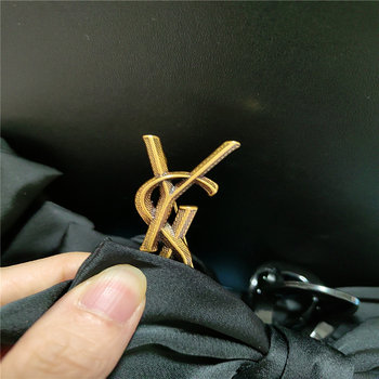 Брошка, цинкова сплав, DIY буквен дизайн, моделиране на букви, електроплакиране