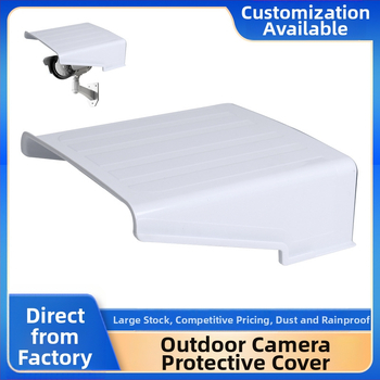 Kvadrātiska aizsargkaste novērošanas kamerai — plastmasas, sienas uzstādīšana