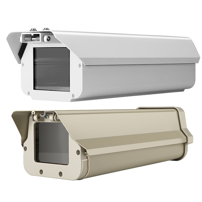 Ārējai novērošanas kamerai aizsargkorpuss, Gun tips, plastmasas korpuss; kabelis līdz 2 cm diametram; darba temperatūra -30°C līdz 60°C; skrūvju stiprinājums; logs 60×60 mm.