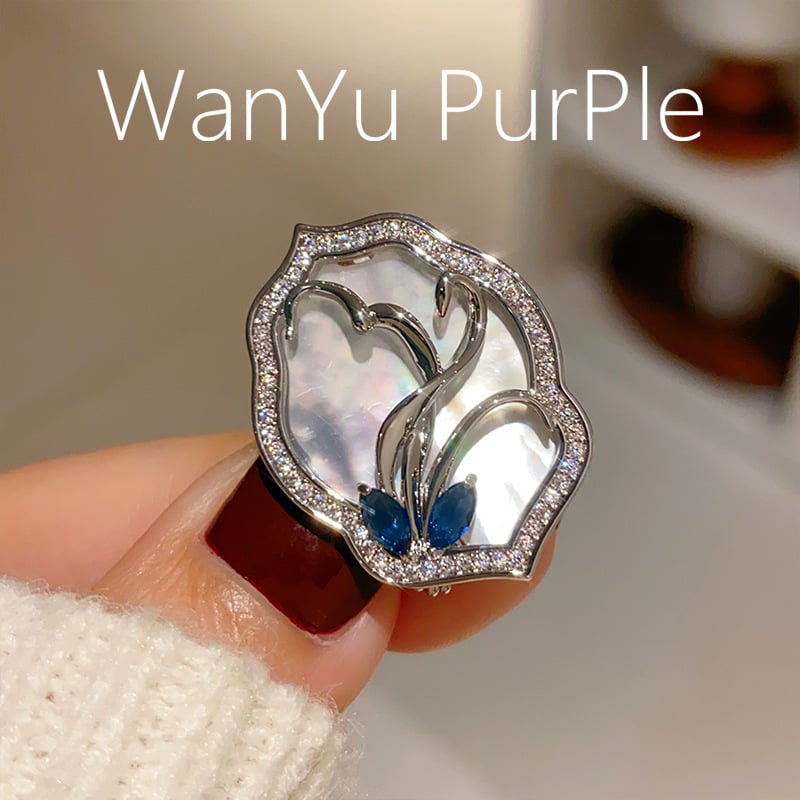 Gallértű orchidea, réz, koreai stílus, uniszex, virágmintás, gyémánt bevonat