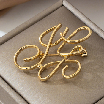 Brošňa na rever v kórejskom štýle s perlou, vysokokvalitný zinkový zliatok, geometrický otvorený dizajn, elektroplatovanie