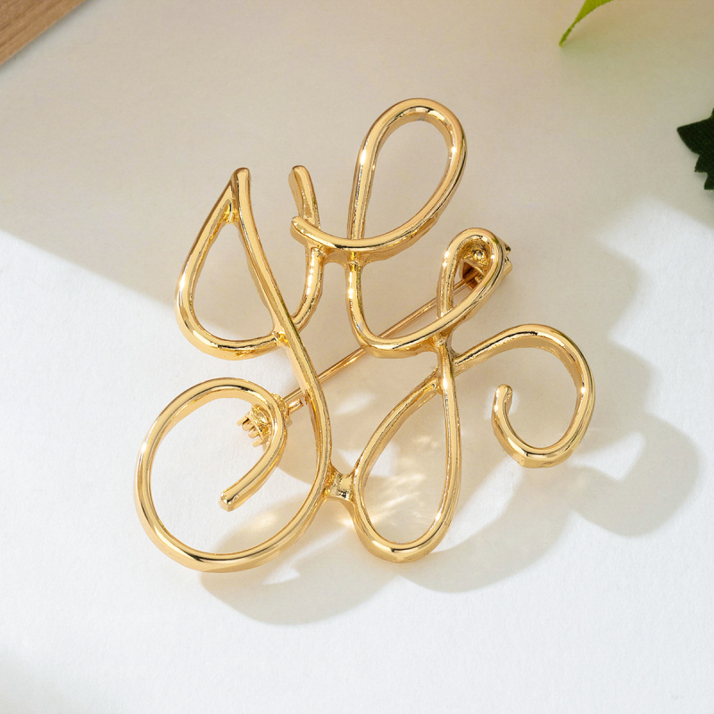 Brošňa na rever v kórejskom štýle s perlou, vysokokvalitný zinkový zliatok, geometrický otvorený dizajn, elektroplatovanie