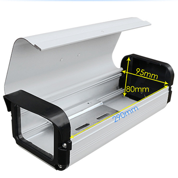 Video novērošanas kameru korpuss, alumīnija sakausējums, kvadrātiska forma, sānu atvērums, aizsardzības piederumi (Produkta kods: Axt-hz12b-1)