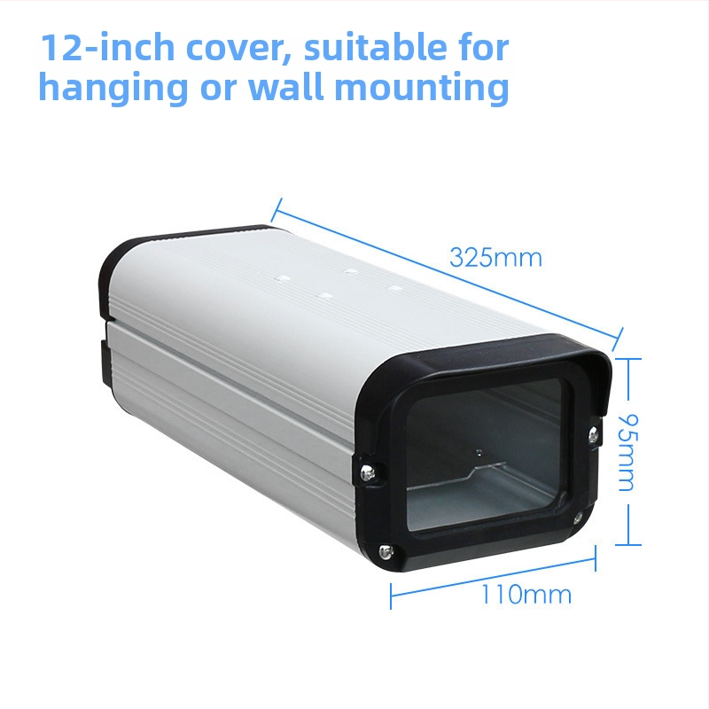 Video novērošanas kameru korpuss, alumīnija sakausējums, kvadrātiska forma, sānu atvērums, aizsardzības piederumi (Produkta kods: Axt-hz12b-1)