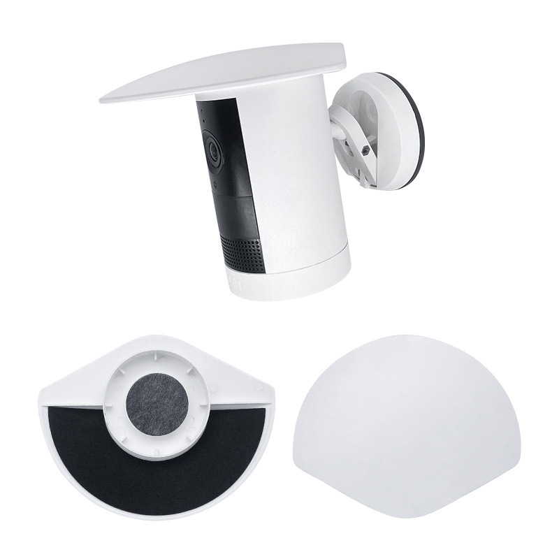 Apaļš plastmasas saules aizsargkapaks kamerai Ring Outdoor Cam Plus (2025) ar aizsargu un bumbveidīgu aizsargu