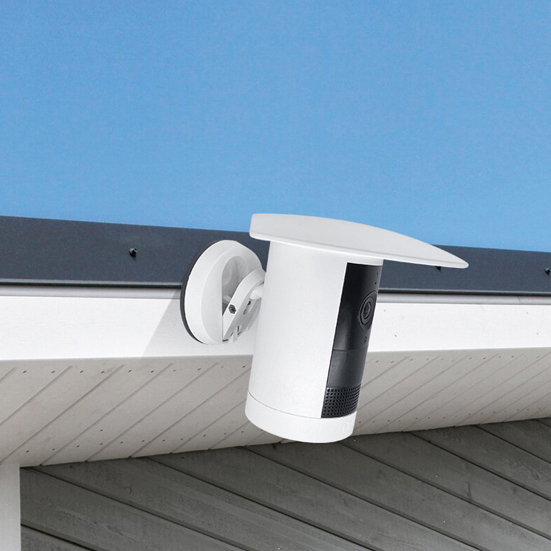 Apaļš plastmasas saules aizsargkapaks kamerai Ring Outdoor Cam Plus (2025) ar aizsargu un bumbveidīgu aizsargu