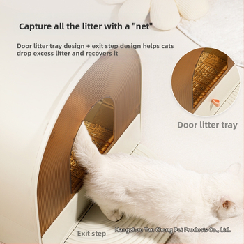 Úplne uzavretá mačacia toaleta s šuplíkom – PP materiál, značka Fluid Animals, pre mačky, kontrola zápachu