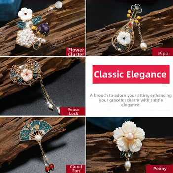 Kakla brošs — vēsturisks sieviešu stila, lapas forma (Materiāls: cinka sakausējums; Forma: lapas; Kristāls: balts kristāls; Pārklājums: elektroplatinga)