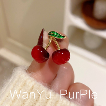 Réz gallértű gyümölcs motívummal, francia stílusú uniszex dizájn, kövek beépítve