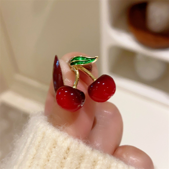 Réz gallértű gyümölcs motívummal, francia stílusú uniszex dizájn, kövek beépítve