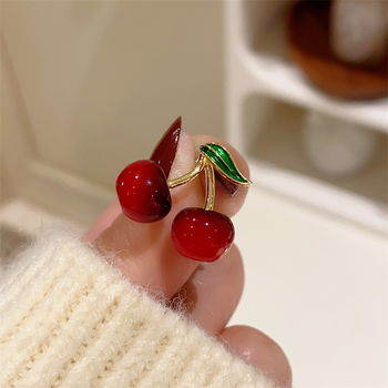 Réz gallértű gyümölcs motívummal, francia stílusú uniszex dizájn, kövek beépítve