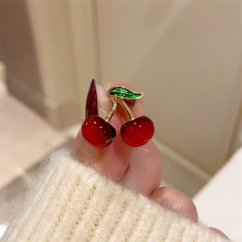 Réz gallértű gyümölcs motívummal, francia stílusú uniszex dizájn, kövek beépítve