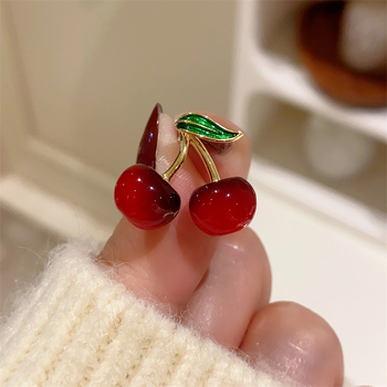 Réz gallértű gyümölcs motívummal, francia stílusú uniszex dizájn, kövek beépítve