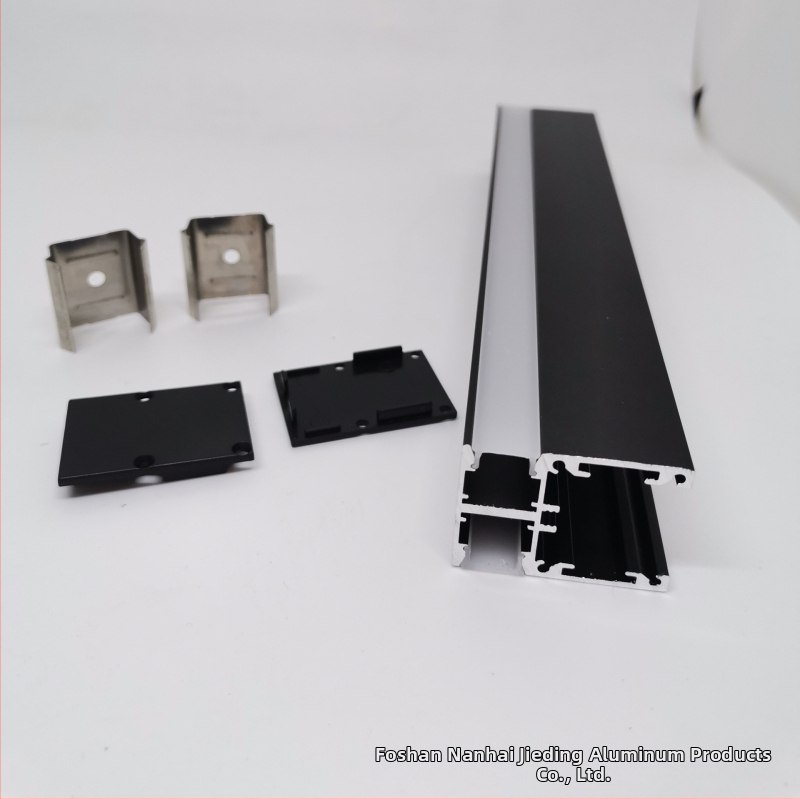 LED linijinis šviesos profilis JD-1127, aliuminis 6063-T5, anodinis paviršius, dvipusis sieninis šviesos profilis viršaus-žemyn, tinkamas svetainei, biurui, viešbutiui, vyno spintai ir prekybos centrams