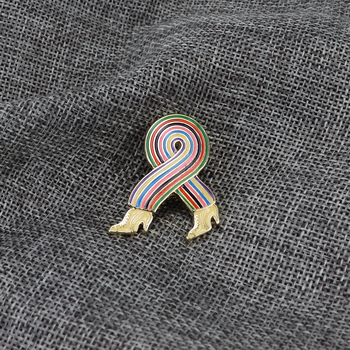 Brošňa, exkluzívny dizajn, retro smalt, modelovanie: vlnový; Materiál: zliatina; Štýl: dámsky, retro; Ošetrenie: elektroplating