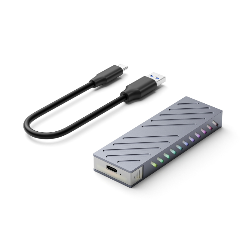 M.2 NVMe/SATA USB 3.1 vanjsko kućište – aluminijska legura, podrška do 4TB, 6/10 Gbps, 450/800 MB/s