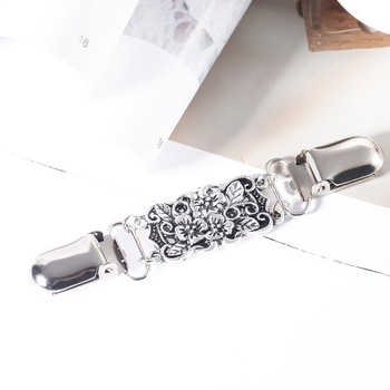 Duckbill drēbju klips, elektroplētots saka, sieviešu ziedu dizains, šalles/puloveriem sprādze