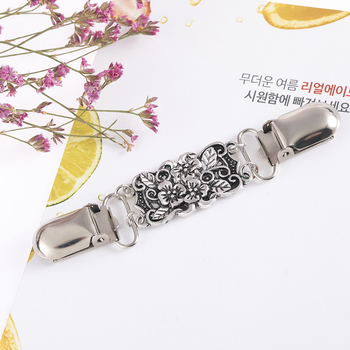 Duckbill drēbju klips, elektroplētots saka, sieviešu ziedu dizains, šalles/puloveriem sprādze