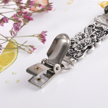 Duckbill drēbju klips, elektroplētots saka, sieviešu ziedu dizains, šalles/puloveriem sprādze