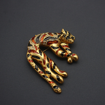 Meďový broš s motívom zvieraťa, elektroplátovaný, starožitný štýl