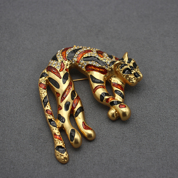 Meďový broš s motívom zvieraťa, elektroplátovaný, starožitný štýl