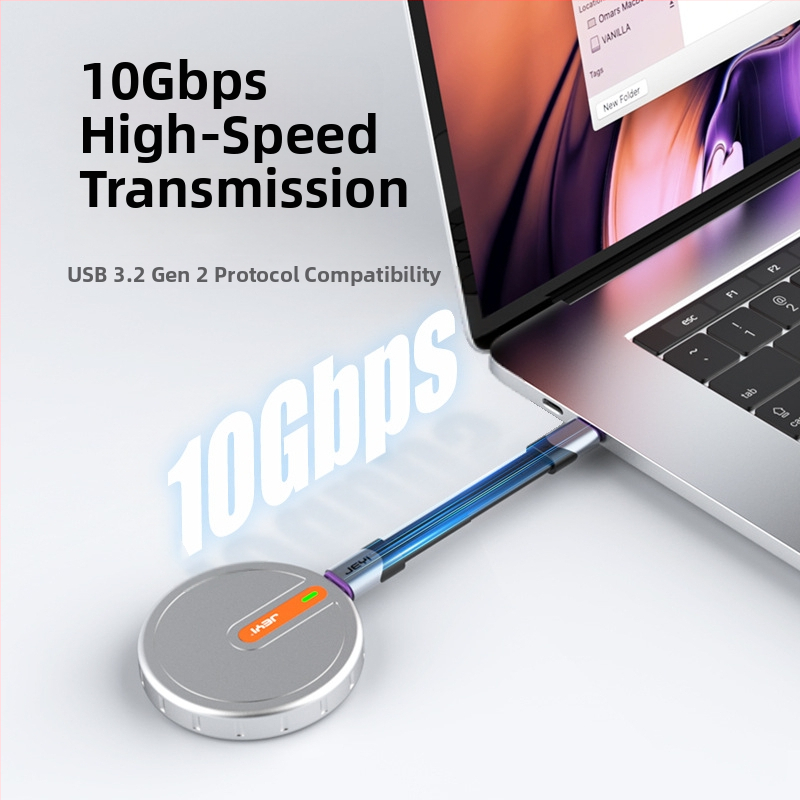 Vonkajšia skrinka M.2 NVMe pre Apple iPhone 15 Pro, USB-C, hliníková zliatina, 10Gbps, až 4 TB