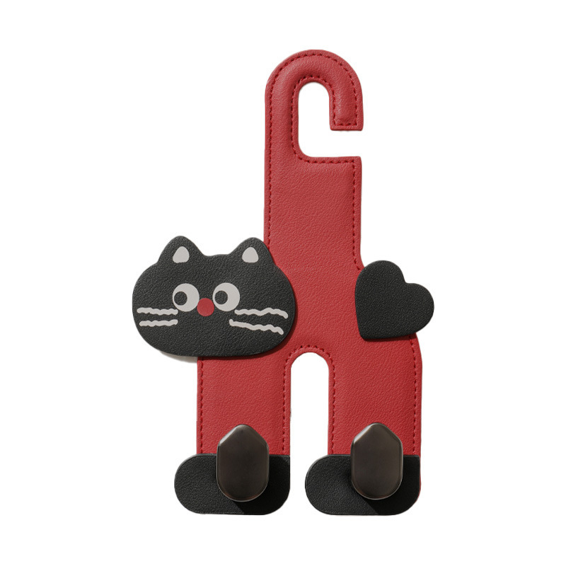 Άγκιστρο πίσω από το κάθισμα αυτοκινήτου – διπλό, κράμα, στυλ καρτούν, εσωτερική αποθήκευση