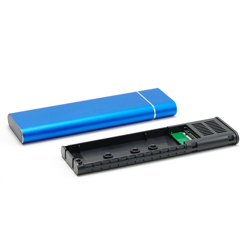 Carcasă SSD M.2 cu protocol dual NVMe/NGFF (SATA) Type-C, aliaj de aluminiu, până la 8TB, viteză 10 Gbps