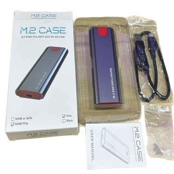 Externé puzdro pre M.2 NVMe SSD s USB-C, hliníková zliatina, 10 Gbps, kapacita až 4 TB