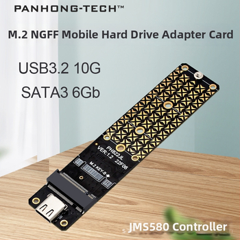 M.2 NGFF B-key SATA na USB 3.1 Type-C 10Gbps rozširovacia karta s JMS580 ovládačom (Phdk Ph822jl)
