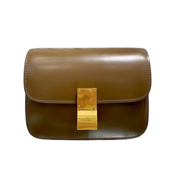 Torba od prave kože prvog sloja, ToFu torba, cross-body retro messenger, horizontalni kvadratni oblik, zatvaranje lokkom, unutarnji džep sa zatvaračem i džep za telefon