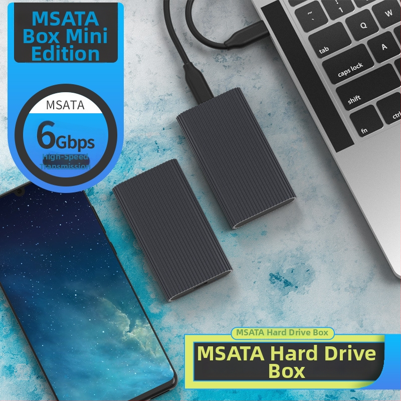 Vonkajšie puzdro Lanshuo M3T pre mSATA SSD, Type-C na USB 3.1, hliníková zliatina, až 2TB, 6 Gbps