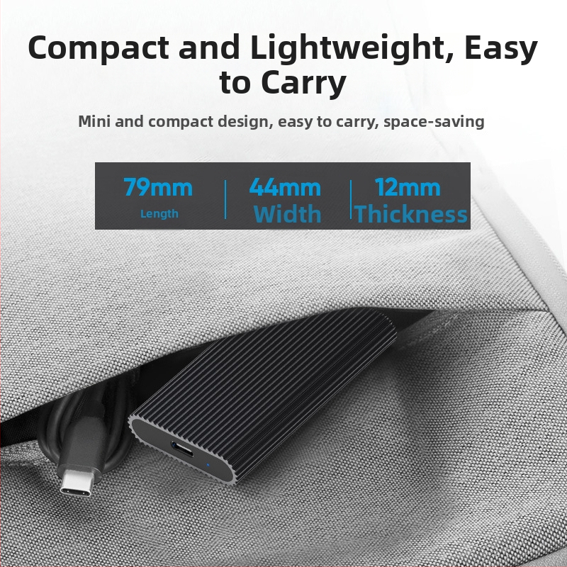 Vonkajšie puzdro Lanshuo M3T pre mSATA SSD, Type-C na USB 3.1, hliníková zliatina, až 2TB, 6 Gbps