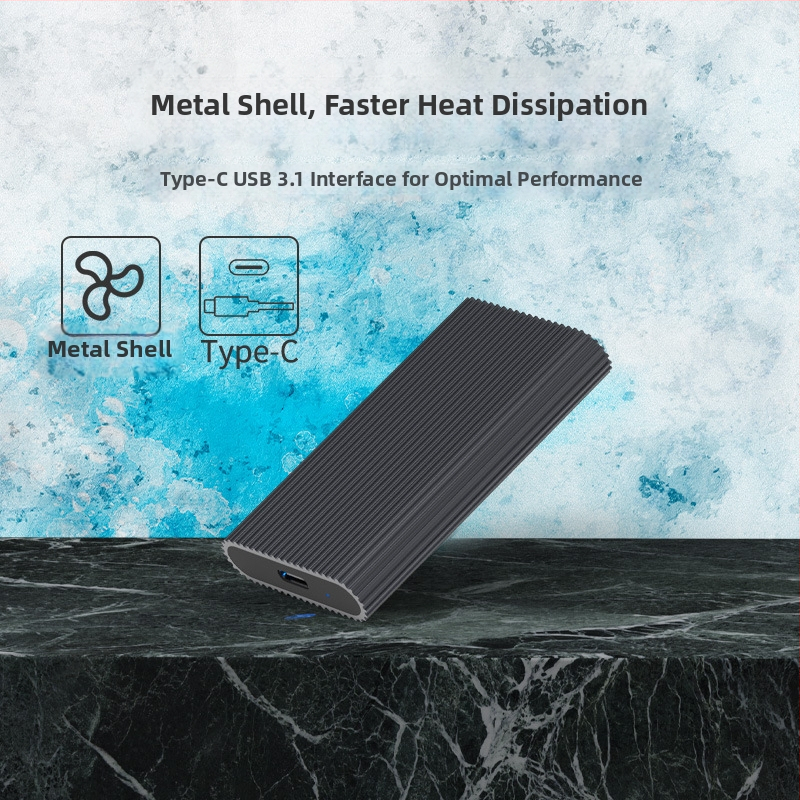 Vonkajšie puzdro Lanshuo M3T pre mSATA SSD, Type-C na USB 3.1, hliníková zliatina, až 2TB, 6 Gbps