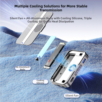 Vonkajšia skrinka M.2 NVMe pre SSD, hliníková zliatina, magnetické MagSafe, USB-C 10Gbps, podporuje až 8TB