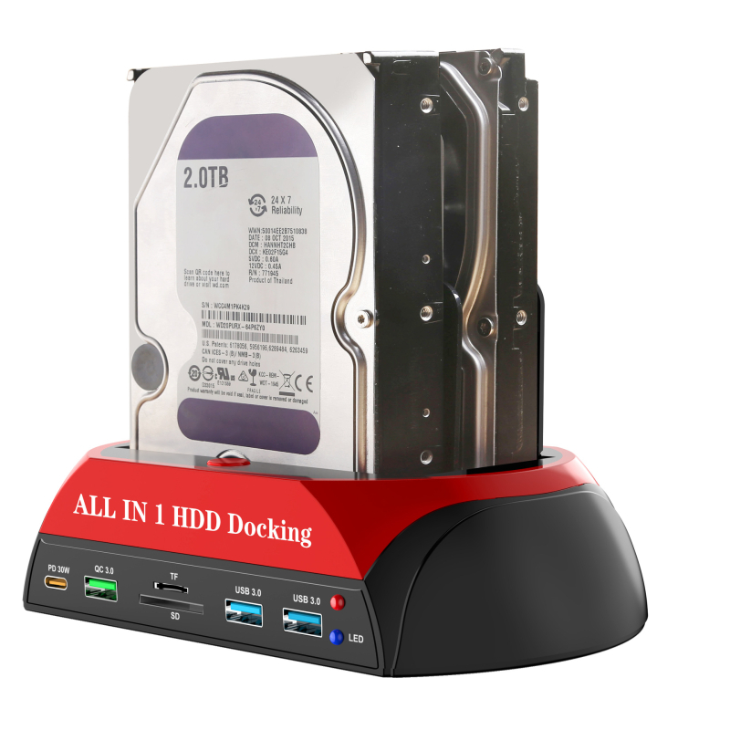 All-in-One USB 3.0 kućište za tvrdi disk IDE/SATA sa čitačem kartica, podrška 2.5/3.5, do 16 TB