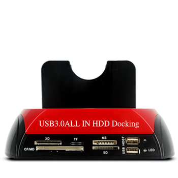 Brzi USB 3.0 docking station za IDE/SATA tvrdi disk od 2,5/3,5 inča s čitačem kartica