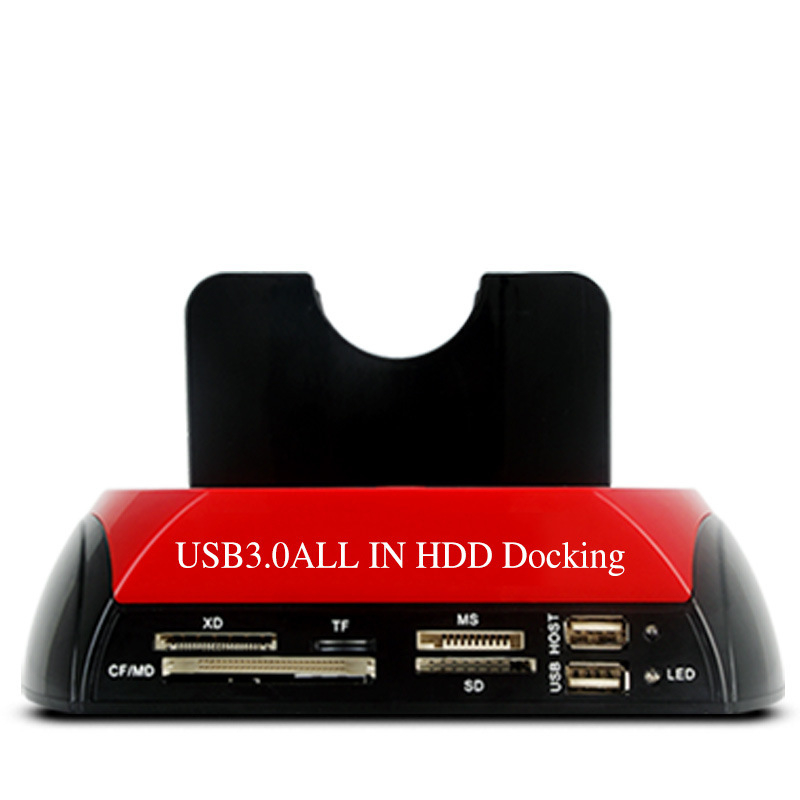 Brzi USB 3.0 docking station za IDE/SATA tvrdi disk od 2,5/3,5 inča s čitačem kartica