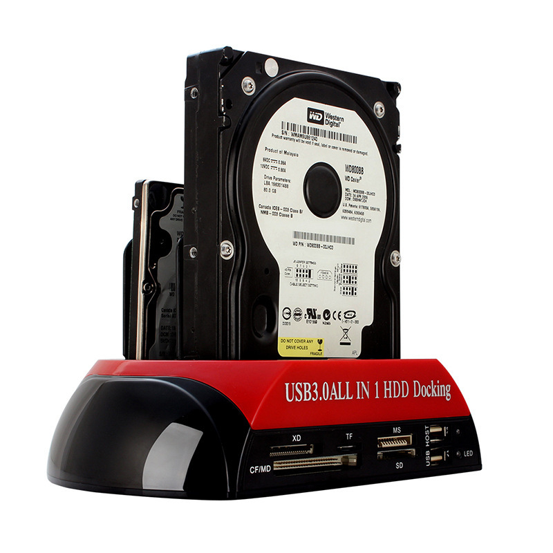 Brzi USB 3.0 docking station za IDE/SATA tvrdi disk od 2,5/3,5 inča s čitačem kartica