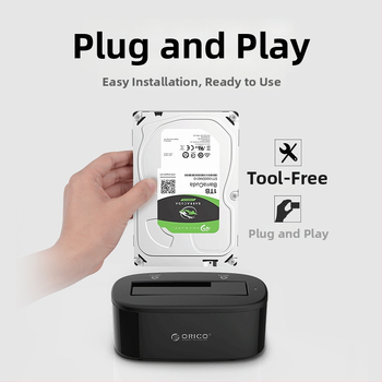 Orico 6218US3 Externý box pre pevný disk USB 3.0 pre 2.5/3.5 palcov, ABS plast, až do 10 TB