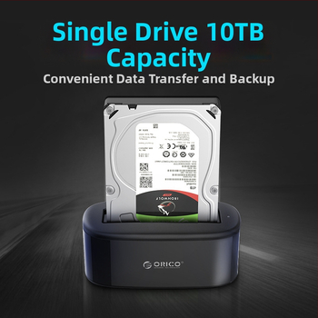 Orico 6218US3 Externý box pre pevný disk USB 3.0 pre 2.5/3.5 palcov, ABS plast, až do 10 TB