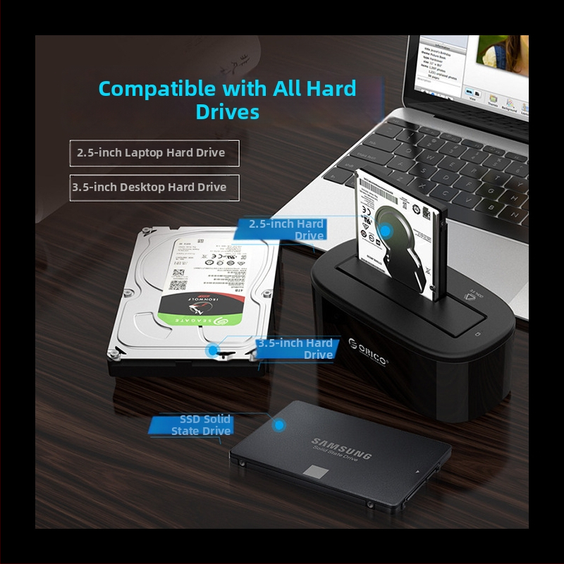 Orico 6218US3 Externý box pre pevný disk USB 3.0 pre 2.5/3.5 palcov, ABS plast, až do 10 TB