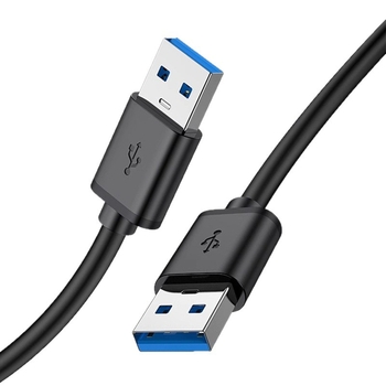 USB 3.0 dátový kábel, muž-muž, pre notebooky a externé pevné disky, dĺžka 1.5 m, vodič z cínovanej meďe