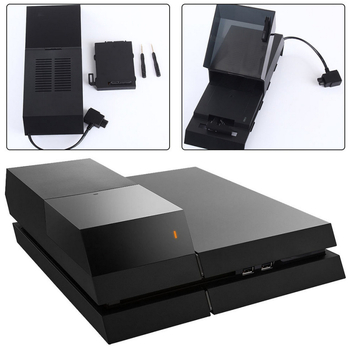 PS4 външен корпус за 3,5-инчов SATA твърд диск, поддържа до 6TB, ABS корпус
