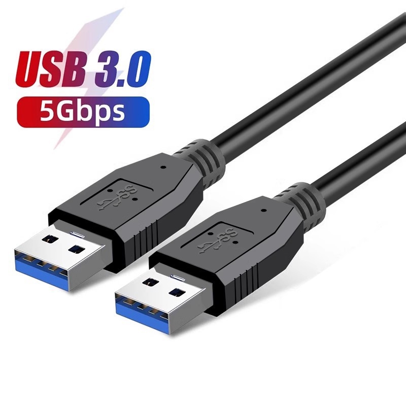 Ximi Technology Cablu date USB 3.0 – mâini la mâini, cu cap dublu, miez de cupru, transfer rapid de date