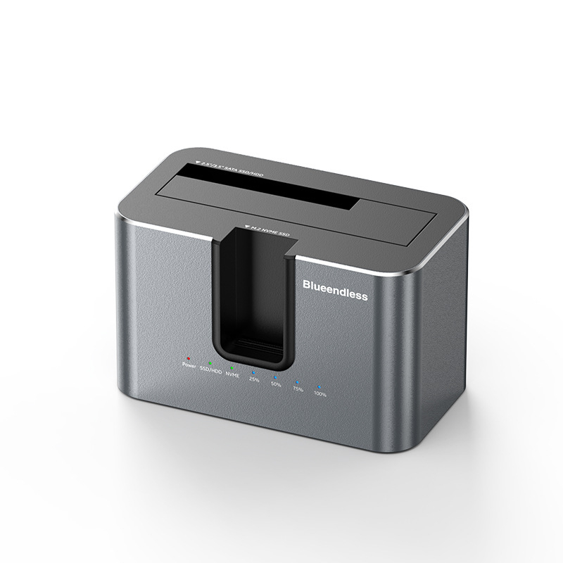 Duálny NVMe SSD obal s čítačom M.2, podporuje 2,5/3,5 palcové disky, USB 3.2, 10Gbps, hliníková zliatina, offline kopírovanie
