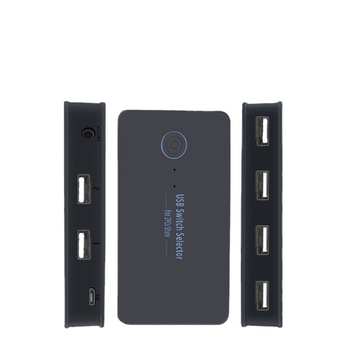 Walbuss USB-204 USB 2.0 превключвател и хъб, 2 входа, 4 изхода, кабел 1 m, без външно захранване, 480 Mbps