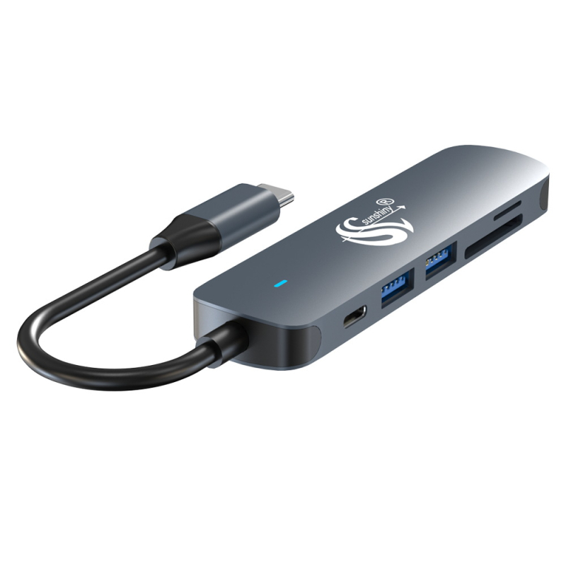 Type-C šest u jedan prošireni dok USB hub 3.0, 5 Gbps, kabel 150 mm, bez napajanja